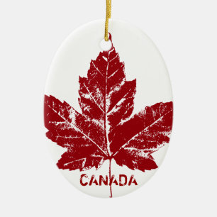 Ornement Ovale En Céramique Cadeau du Canada de souvenir personnalisé par