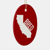 Ornement Ovale En Céramique California Bred (Droite)