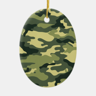 Ornement Ovale En Céramique Camouflage de Kris Alan