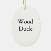 Ornement Ovale En Céramique Canard en bois, John Audubon (Dos)