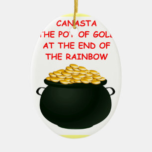 ORNEMENT OVALE EN CÉRAMIQUE CANASTA