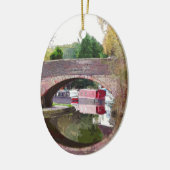 ORNEMENT OVALE EN CÉRAMIQUE CANAUX (Gauche)