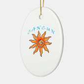 Ornement Ovale En Céramique Cancun (Gauche)