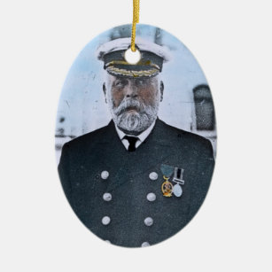 Ornement Ovale En Céramique Capitaine titanique Edouard J. Smith de RMS