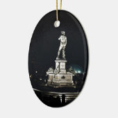 Ornement Ovale En Céramique Carré de Michaël Angelo (Gauche)