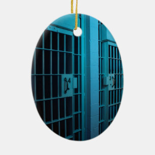ORNEMENT OVALE EN CÉRAMIQUE CELLULE DE PRISON