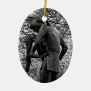 Ornement Ovale En Céramique Central Park Automne : Romeo & Juliet Statue 01 B&