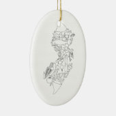 Ornement Ovale En Céramique C'est Jersey (Droite)