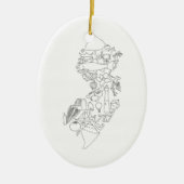 Ornement Ovale En Céramique C'est Jersey (Devant)