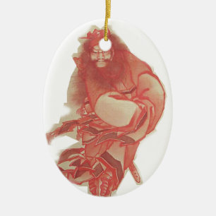 Ornement Ovale En Céramique Chasseur de monstre