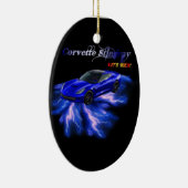 Ornement Ovale En Céramique Chevy : Pastenague 2013 de Corvette (Droite)