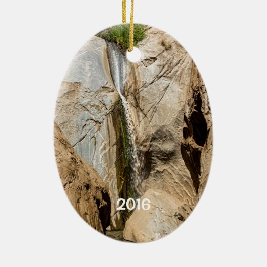 Ornement Ovale En Céramique Chutes Tahquitz, Palm Springs, CA (Dos)