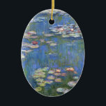Ornement Ovale En Céramique Claude Monet // Nappes d'eau<br><div class="desc">Water Lilies est une série d'environ 250 peintures à l'huile réalisées par l'impressionniste Claude Monet (1840-1926). Les peintures représentent le jardin fleuri de Monet à Giverny et ont été l'objet principal de la production artistique de Monet pendant les dernières trente années de sa vie.</div>