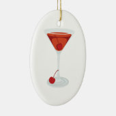 Ornement Ovale En Céramique Cocktail de Manhattan (Droite)