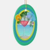 Ornement Ovale En Céramique Cocktail Paradise (Droite)