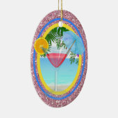 Ornement Ovale En Céramique Cocktail Paradise (Droite)