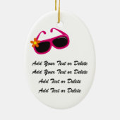 Ornement Ovale En Céramique Cocktail tropical (Dos)