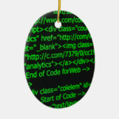 Ornement Ovale En Céramique Code de Web (Devant)