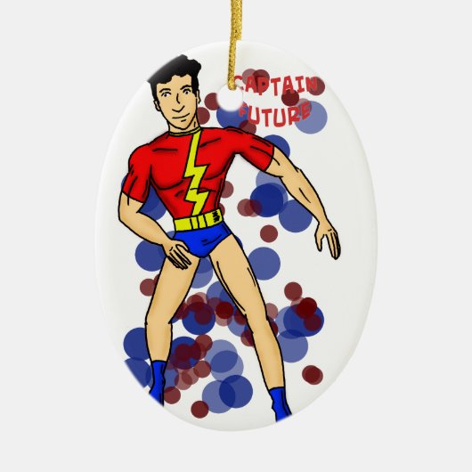 Ornement Ovale En Céramique Commandant Futur (Devant)