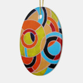 Ornement Ovale En Céramique Composition #22 par Michael Moffa (Gauche)