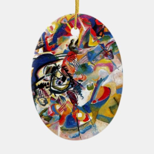 Ornement Ovale En Céramique Composition VII de Kandinsky (Devant)