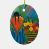 Ornement Ovale En Céramique Conception #1 de sud-ouest (Devant)