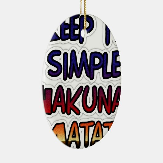 Ornement Ovale En Céramique Conserver Simple Hakuna Matata Art Print (Droite)