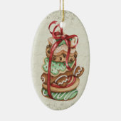 Ornement Ovale En Céramique Cookies de Noël - SRF (Droite)