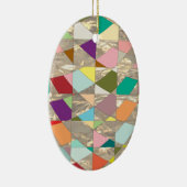 Ornement Ovale En Céramique Couleurs Abstraites or (Droite)