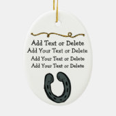 Ornement Ovale En Céramique Cowboy2 (Dos)