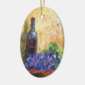 Ornement Ovale En Céramique d'Amore de Vin (Gauche)