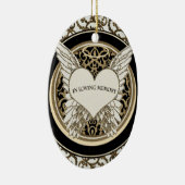 Ornement Ovale En Céramique Dans la mémoire affectueuse (Droite)