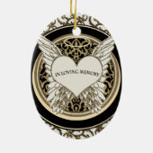 Ornement Ovale En Céramique Dans la mémoire affectueuse (Dos)