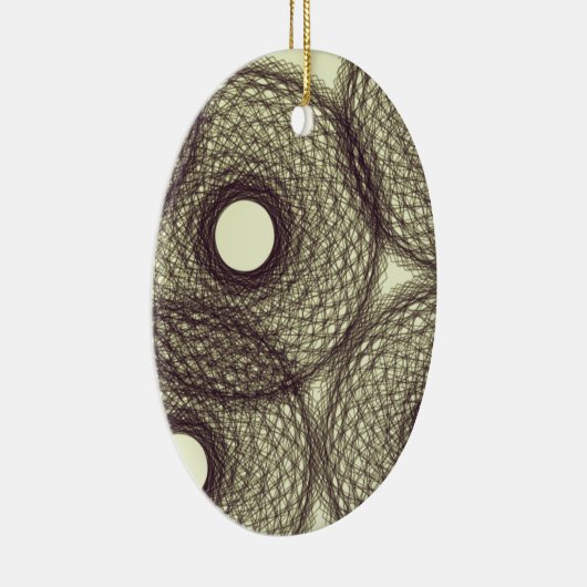 Ornement Ovale En Céramique dans l'obscurité (Droite)