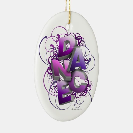 Ornement Ovale En Céramique Danse 3D (été) (Droite)