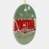 ORNEMENT OVALE EN CÉRAMIQUE DOCTEUR D'OSTÉOPATHE DE NOËL (Droite)