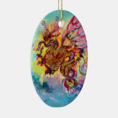 ORNEMENT OVALE EN CÉRAMIQUE DRAGON DE MER (Droite)