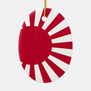 Ornement Ovale En Céramique Drapeau naval du Japon - drapeau japonais de