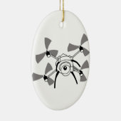 Ornement Ovale En Céramique Drone Quadocopter (Droite)
