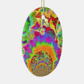 Ornement Ovale En Céramique Élégants tournesols rétro boho bohèmes  (Droite)