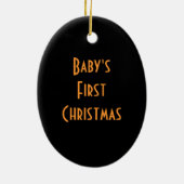 Ornement Ovale En Céramique Empreintes bébé (Dos)