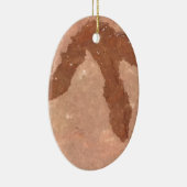 Ornement Ovale En Céramique Empreintes de pas de Raptor (Droite)