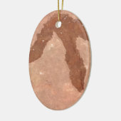 Ornement Ovale En Céramique Empreintes de pas de Raptor (Gauche)