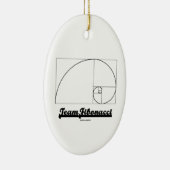Ornement Ovale En Céramique Équipe Fibonacci (spirale de Fibonacci) (Droite)