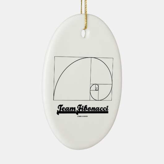 Ornement Ovale En Céramique Équipe Fibonacci (spirale de Fibonacci) (Droite)