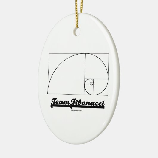 Ornement Ovale En Céramique Équipe Fibonacci (spirale de Fibonacci) (Gauche)