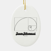 Ornement Ovale En Céramique Équipe Fibonacci (spirale de Fibonacci) (Dos)