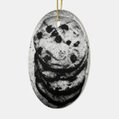 Ornement Ovale En Céramique escalier de biscuit (Gauche)