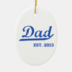 ORNEMENT OVALE EN CÉRAMIQUE EST DE PAPA. NOUVEAU CADEAU DE FÊTE DES PÈRES DE