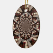 Ornement Ovale En Céramique Extraordinaire Snowman (Gauche)